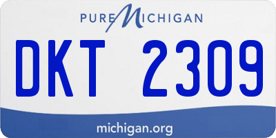 MI license plate DKT2309