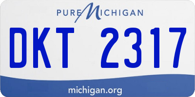 MI license plate DKT2317