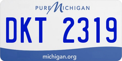 MI license plate DKT2319