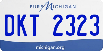 MI license plate DKT2323