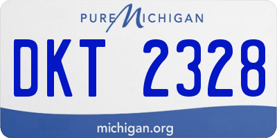 MI license plate DKT2328