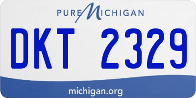 MI license plate DKT2329