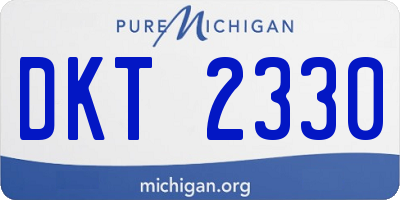 MI license plate DKT2330