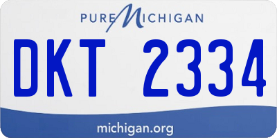 MI license plate DKT2334