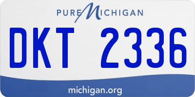 MI license plate DKT2336