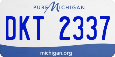 MI license plate DKT2337