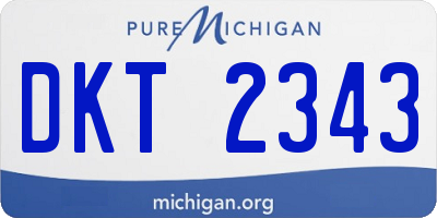 MI license plate DKT2343
