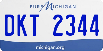 MI license plate DKT2344