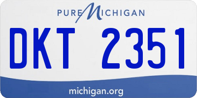 MI license plate DKT2351