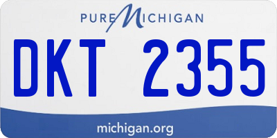 MI license plate DKT2355