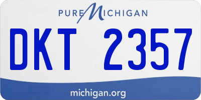 MI license plate DKT2357