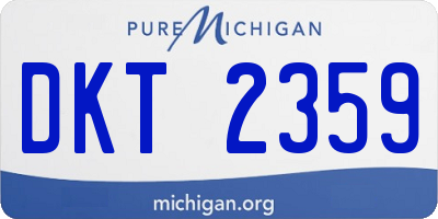 MI license plate DKT2359