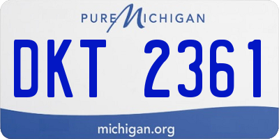 MI license plate DKT2361