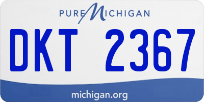 MI license plate DKT2367