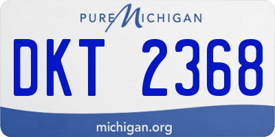 MI license plate DKT2368