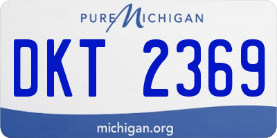 MI license plate DKT2369