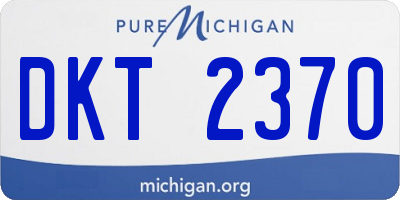 MI license plate DKT2370
