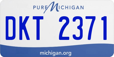 MI license plate DKT2371