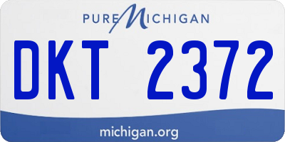 MI license plate DKT2372
