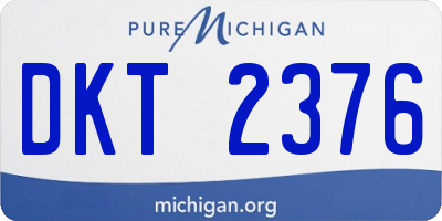 MI license plate DKT2376