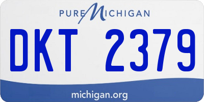 MI license plate DKT2379