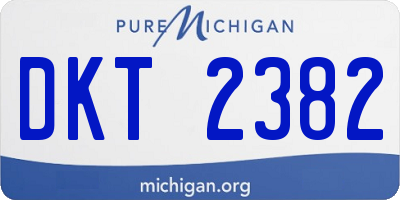 MI license plate DKT2382