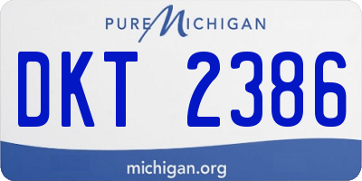 MI license plate DKT2386