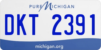 MI license plate DKT2391