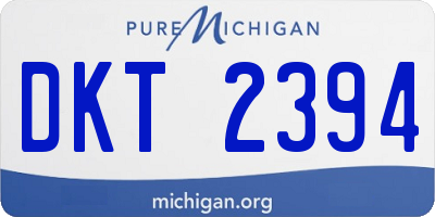 MI license plate DKT2394