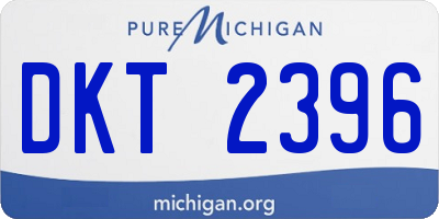 MI license plate DKT2396