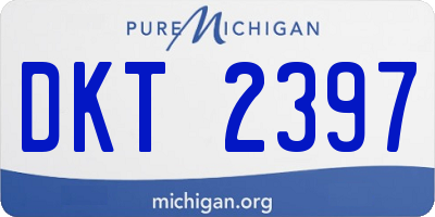 MI license plate DKT2397