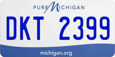 MI license plate DKT2399