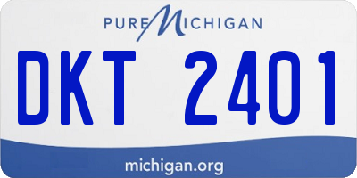MI license plate DKT2401