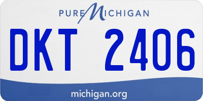 MI license plate DKT2406