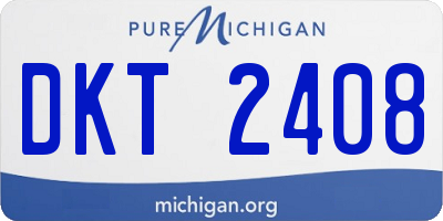 MI license plate DKT2408