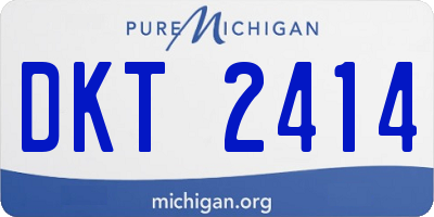 MI license plate DKT2414