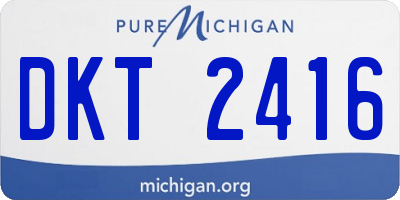 MI license plate DKT2416
