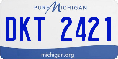 MI license plate DKT2421