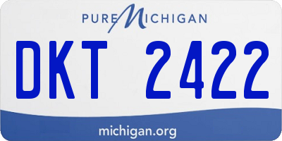 MI license plate DKT2422