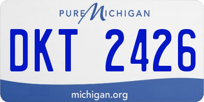 MI license plate DKT2426