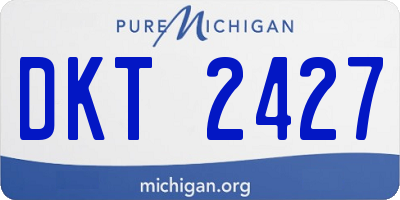MI license plate DKT2427