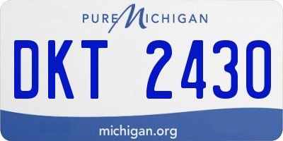 MI license plate DKT2430