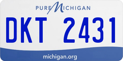 MI license plate DKT2431