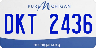 MI license plate DKT2436