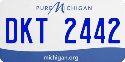MI license plate DKT2442