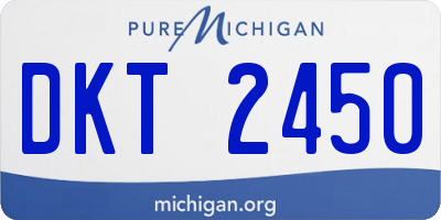MI license plate DKT2450