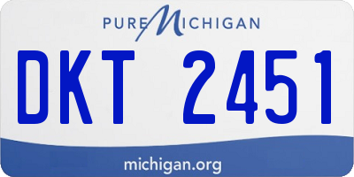 MI license plate DKT2451