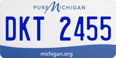 MI license plate DKT2455