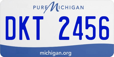 MI license plate DKT2456