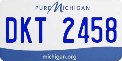 MI license plate DKT2458